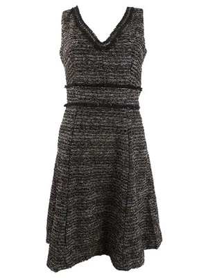 Vestido para mujer Nanette by Nanette Lepore metálico calce y acampanado (4, negro) Foto 1 de 2