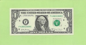 2017..UNCIRC $1  F 4383 1568 E  .... 2017 $1  F-E        NICE NOTE        FRN - Picture 1 of 2