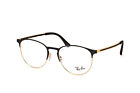 Ray-Ban 0Rx6375 2890-51 Black On Gold New In Case