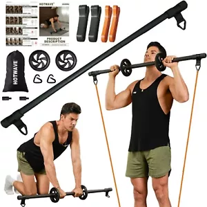 Gym Strength Training Equipment Resistance Band Bar Ab Roller Portable Carry Bag - Picture 1 of 19