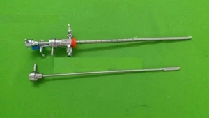 SS Urology Cystoscope Sheath 15.5Fr With Bridge Laparoscopic Instruments 2Pc - Picture 1 of 12