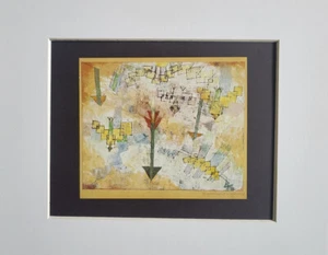 Paul Klee "Birds Swooping Down and Arrows" Matted Offset Print 1988 - Picture 1 of 3