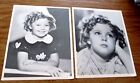 SHIRLEY TEMPLE Vintage Printed  2 Photograph PORTRAIT THICK PAPER