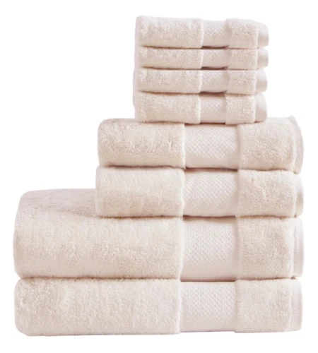 8 Pieces Bale Set 4-Face, 2-Hand, 2-Bath Towels Extra Soft 100% Ring Spun Cotton - Image 1 of 1