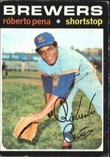 1971 Topps Milwaukee Brewers Baseball Card #334 Roberto Pena - FAIR