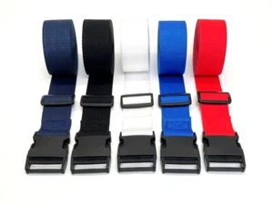 40mm Tie Down Straps Adjustable Side Release Buckle Webbing Luggage Suitcase - Picture 1 of 36