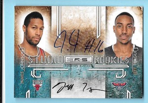 2008-09 Panini Rookies and Stars James Johnson/Jeff Teague Studio Autograph /50