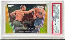 2021 Panini Prizm UFC Conor McGregor Knockout Artists Gold Prizm #08/10 PSA 10