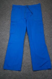 Carhartt Scrubs Pants Bottoms Mens Extra Large Regular Blue Ripstop Cargo Pocket