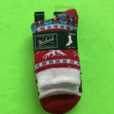 CALCETÍN WOOLRICH DOBLE CAPA PARA EL HOGAR CON ALOE VERA TEMÁTICA NAVIDAD Foto 1 de 4