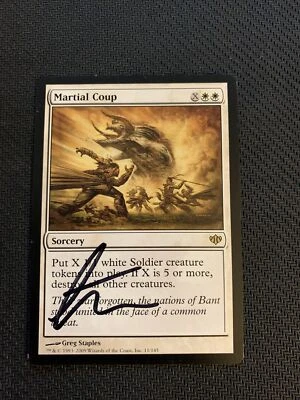 MTG Magic Martial Coup Signed Artist Proof x1 Conflux Greg Staples - Image 1 of 2