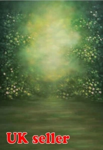 photography backdrop background green magic fairy tunnel arch flowers 5x7 - Picture 1 of 3