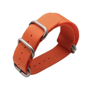 Orange 5 Ring PVD HEAVY Ballistic Nylon G10 Military Watch Band Strap - Picture 1 of 1