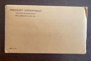 1957 U.S. Mint SILVER Proof Set - ORIGINAL US Government Packaging, SEALED COINS - Picture 1 of 4