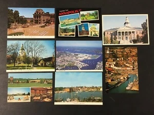 Lot (8) Vintage State House Hotel NAVY Harbor Postcards Annapolis, Maryland NEW - Picture 1 of 2