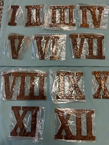  12 Pcs Roman Clock Numbers DIY Numerals Supplies Rustic Distressed - Zdjęcie 1 z 7