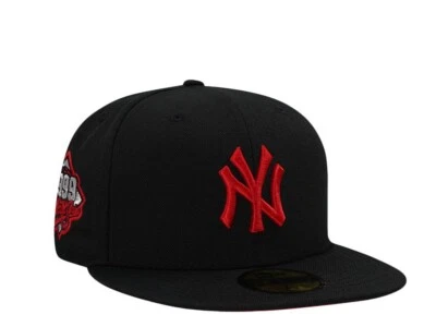 NEW ERA 59FIFTY 7 3/4 NEW YORK YANKEES WORLD SERIES 1999 NEGRO Y ROJO SATINADO UV Foto 1 de 4