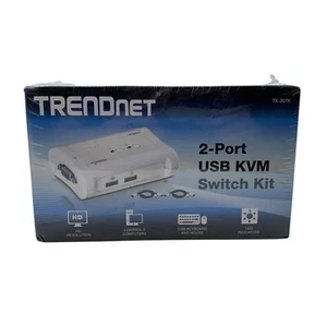 TRENDnet 2-Port USB KVM Switch and Cable Kit, 2048 x 1536 Resolution - Picture 1 of 6