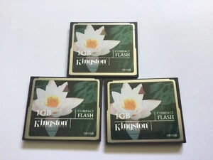 3pcs 1gb Kingston Compactflash memory card for DSLR CF NIKON CANON cameras - Picture 1 of 2