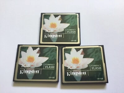 3pcs 1gb Kingston  Compactflash memory card for DSLR CF NIKON CANON cameras - Image 1 of 2