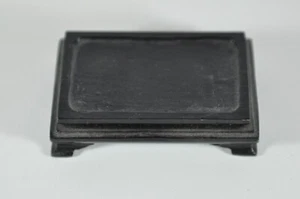 M12 Fine Chinese Carved 1.6"W x 2.8"L Rectangular Shape Wood Stand - Picture 1 of 3