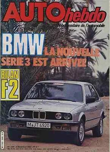 HEBDO AUTO Nr. 346 02.12.1982 Bilan F2 BMW 323i 320i - Bild 1 von 1