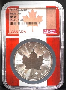 2022 Canada $5 1oz Maple Leaf NGC MS70 - Picture 1 of 2