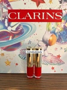 Brand New Clarins Lip Comfort Oil (03 Cherry) 2.8ml (2x1.4ml) - Picture 1 of 3