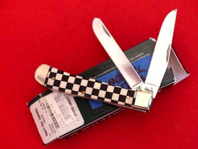 Cuchillo Case XX USA Checkerboard Bone 6254 Trapper 2007 blanco y negro como nuevo en caja Foto 1 de 3