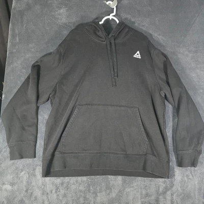 Reebok Mens 3XL Black Hoodie Sweatshirt Pullover Long Sleeve Logo Activewear - Image 1 of 4
