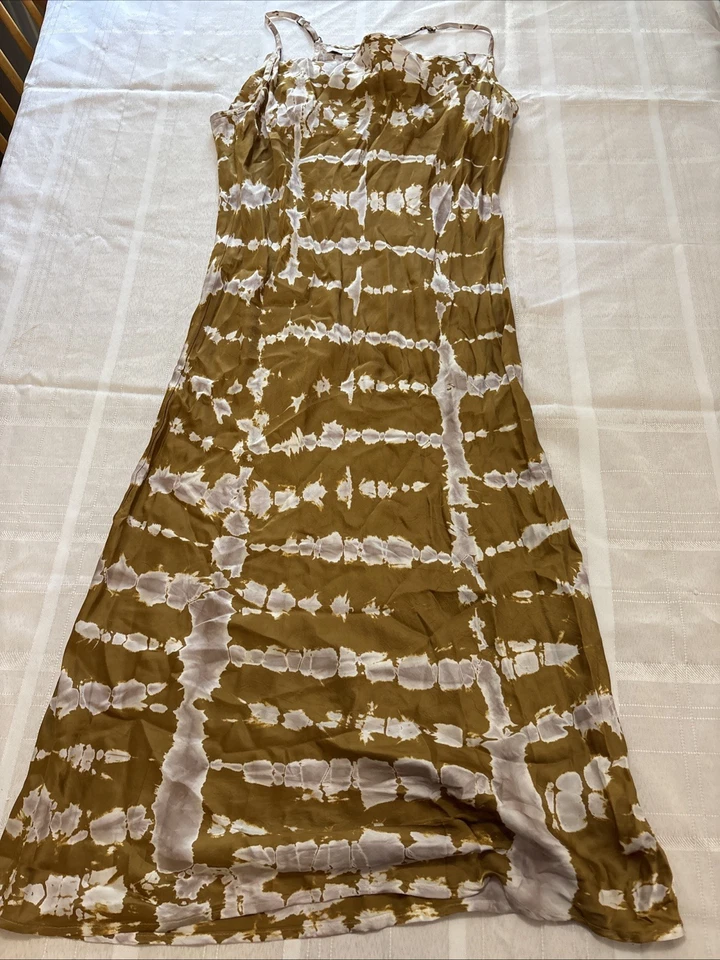 Young Fabulous & Broke Dress Slip Midi Tye Dye Boho Cowl Neck Size XS vacation - Image 1 of 4