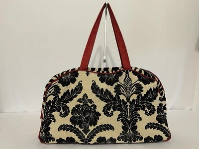 Atenti Madrid Knitting Handmade  Flocked/ Animal Print Overnighter Bag  - Image 1 of 4