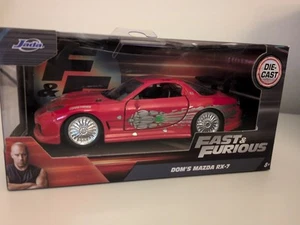 Jada Fast & Furious Dom's 1993 MAZDA Rx-7 1/32 Diecast Model Car Red - Picture 1 of 2