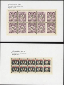 DENMARK, 1979-82. TB Seal Souvenir Sheet Official Reprintrs 1-17 - Picture 1 of 1