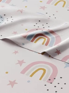 Kids Pink Rainbows Queen Sheet Set - Cute 4 Piece Queen Bed Sheets For Girls ... - Picture 1 of 9