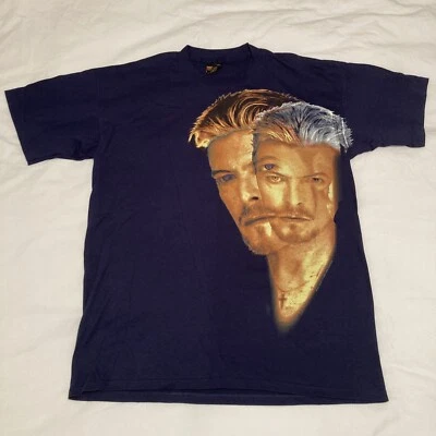Vintage 1995 David Bowie Outside Tour T Shirt Navy XL Brockum EUC - Imagem 1 de 4