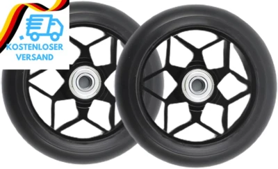 BESUCHE DEN MAXEARN-STORE Maxearn 2 Stück Scooter Ersatzräder 110 Mm, Schwarz Stunt Scooter Rollen Mit ABE