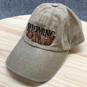 Wyoming Baseball Cap Youth Brown OS Adjustable Curved Brim Embroidered Logo - Picture 1 of 11