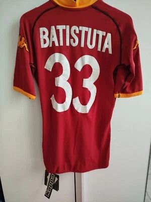 Maglia Calcio A.S. Roma 2002/03 Batistuta Shirt Trikot Maillot Kappa , M - Immagine 1 di 4