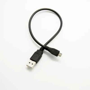 Micro USB Cable Black Charger Data Sync Cord 30CM - Picture 1 of 2