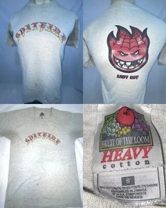 VTG 90'S SPITFIRE ANDY ROY SKATE SKATEBOARD SKATE PUNK ROCK TEETH SHIRT - Picture 1 of 13