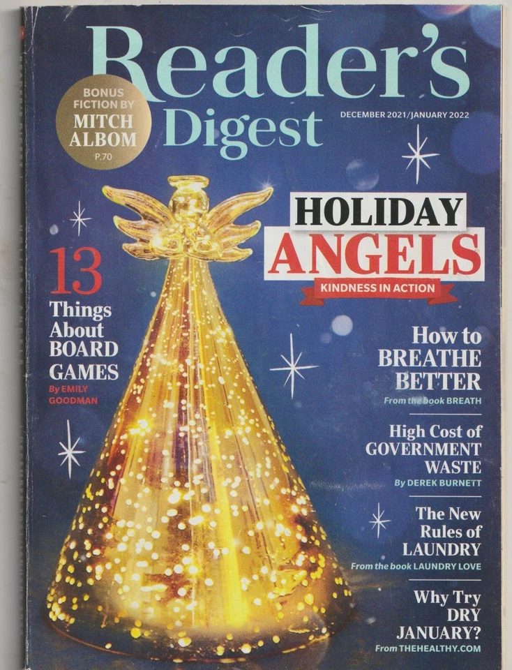 Reader's Digest December 2021: Breathe Better, Government Waste, Board Games - Image 1 of 1