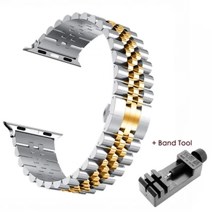 Pasek ze stali nierdzewnej do Apple Watch 10 9 8 7 6 38-46mm IWatch Band Ultra2 49mm - Zdjęcie 1 z 21