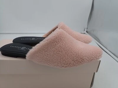 Chinese Laundry Women's Easton Fleece Fuzzy Mule Shoes Pink Size 7.5 Foto 1 de 4