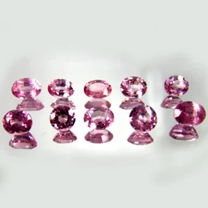 Spinello rosa ovale 4,38 ct (10 pz) spettacolare LOTTO ALL'INGROSSO taglia mista - Foto 1 di 1
