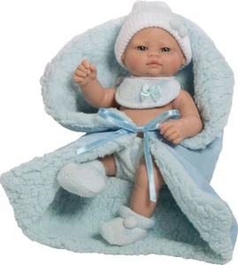 Berbesa - Mini recién nacido babero azul, toquilla 27 cm vinilo. En caja (2503A) - Imagen 1 de 1