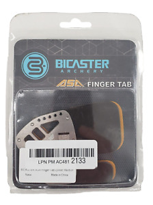 Bicaster Archery ASA Finger Tab Silver Size Medium Brand New