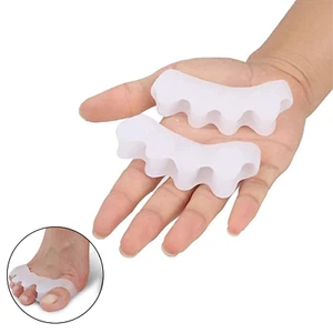 Silicone Gel Bunion Corrector Toe Separator Spreader Straightener Pain Relief 2x - Picture 1 of 6