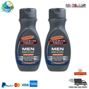 2 X Palmer’s Cocoa Butter Formula Mens Body & Face Lotion 250ml - Picture 1 of 4