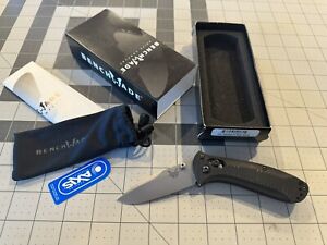 Benchmade 525 Mini-Presidio Folding Knife 2.97” Satin Plain Blade Aluminum Handl